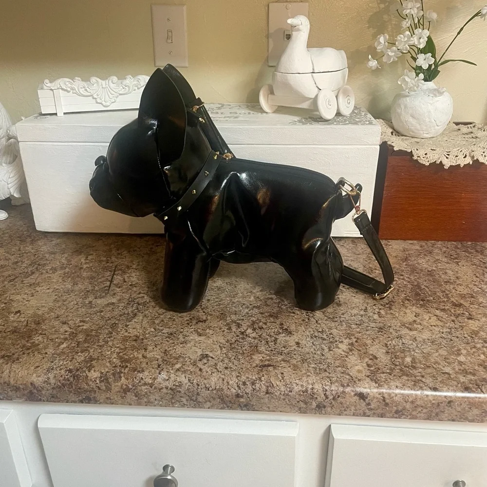 Adorable French bulldog handbag new never used